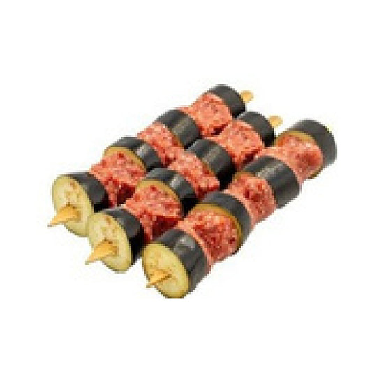 3 Skewers Lamb Kabab With Eggplant 300 g